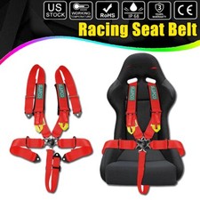 Universal 5-point Car Auto Atv Racing Sport Seat Belt Safety Harness Straps Red