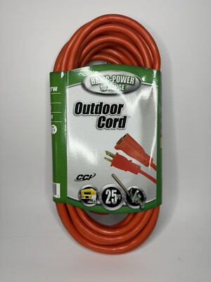 Southwire Extension Cord 25 Ft 16 Gauge Electrical Light Duty Outdoor PVC Orange