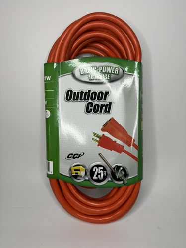 Southwire Extension Cord 25 Ft 16 Gauge Electrical Light Duty Outdoor PVC Orange