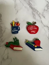 4 School Teacher Button Covers Lot RSS-1