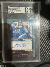 2021 Panini Chronicles Playbook Bo Bichette PA-BO Red 10 Auto Sgc 9 25/100