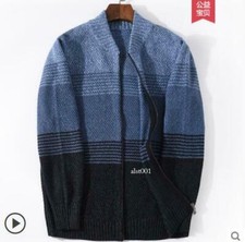 Men's Knitted Cardigan Sweater Wool Blend Lining Tops Jacket Coat Thicken Casual