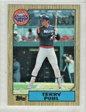 1987 Topps Baseball Card # 693 Terry Puhl - Astros