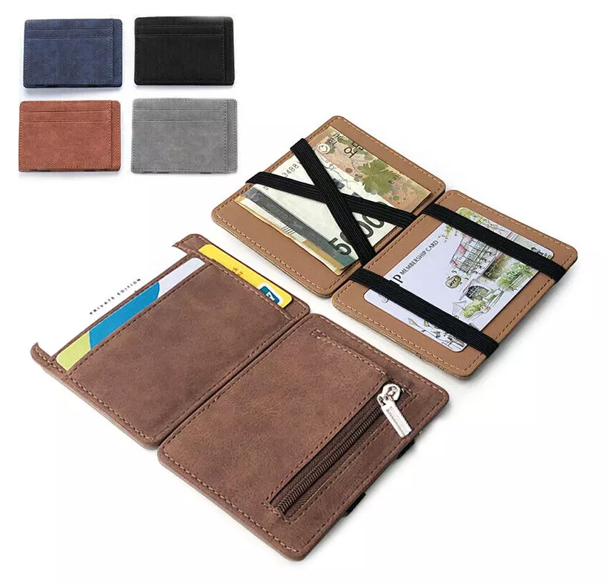 Slim leather deals purse