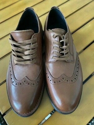 Coach Men\'s Tan Leather Wingtip Oxfords EUC Coach Men main image 2