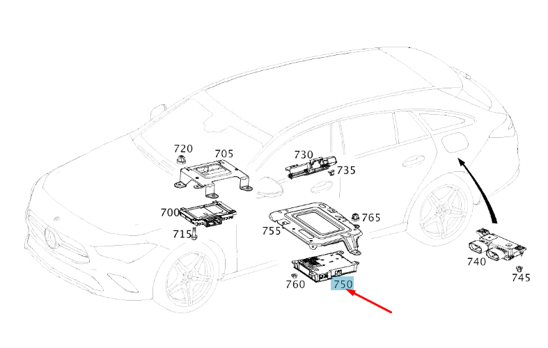 Original Mercedes-Benz W247 Instrument Cluster Control Unit Ic  