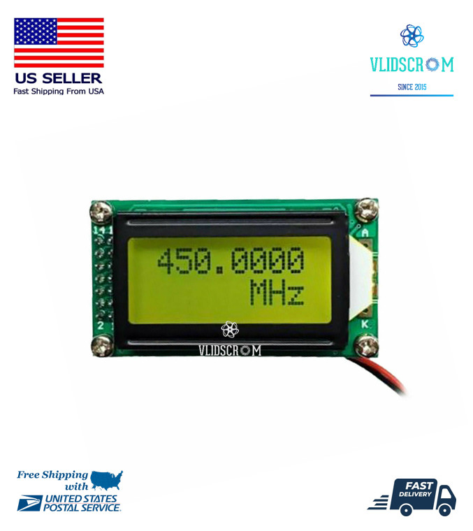 DC 9-12V 1MHz-1.2GHz RF Frequency Counter Tester Signal Cymometer Meter Digital
