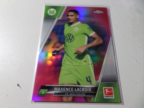 2021-22 Topps Chrome Bundesliga Magenta Refractor /399 Maxence Lacroix #100