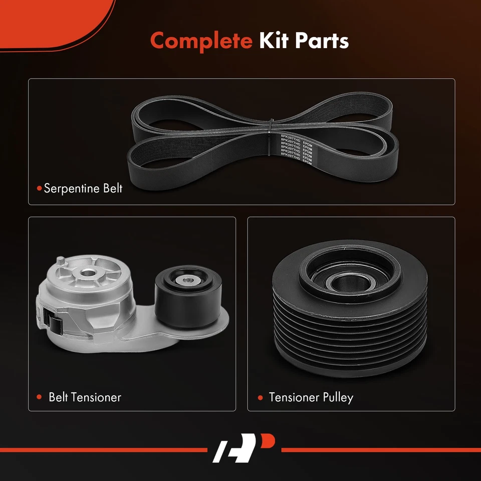 Kit de componentes de transmisión por correa serpentina A-Premium 3x para Blue Bird All American FE Foto 2 de 4