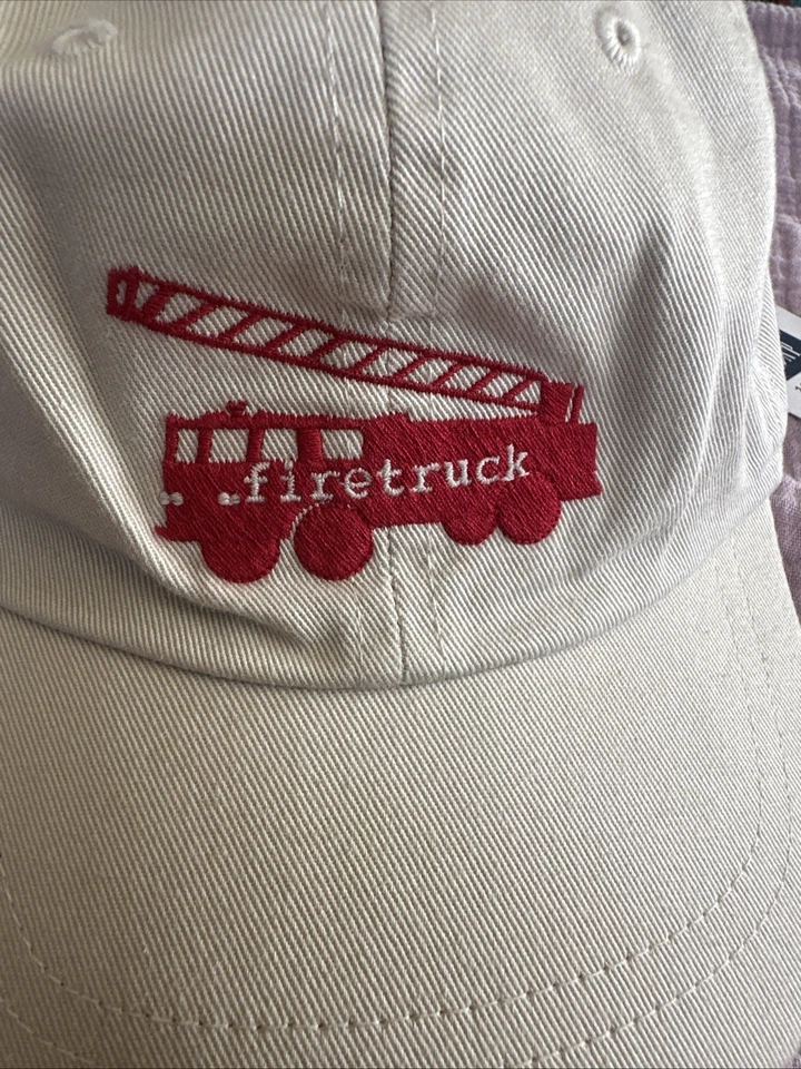 Baby Gap Y2K Vintage NWT Baseball Cap 2-3-4 Years Fire Truck Tan Red 2xl-4xl - Image 2 of 4