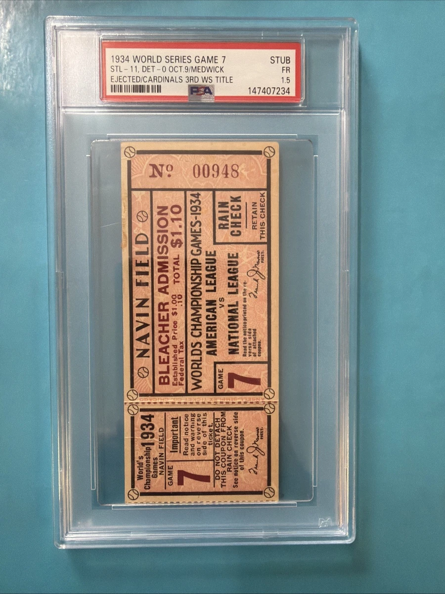 1934 Year Vintage Sports Ticket Stubs for sale | eBay
