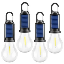 4-12x Solar Rechargeable Camping Light Outdoor Lights 3 Light Modes Tent Light