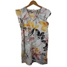 C&C California Linen Floral Shift Dress Medium Resort Vacation Coastal Summer