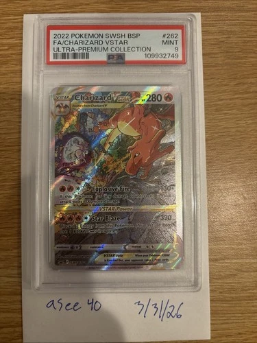 Pokémon TCG Charizard VSTAR SWSH262 Holo Black Star Promo PSA 9