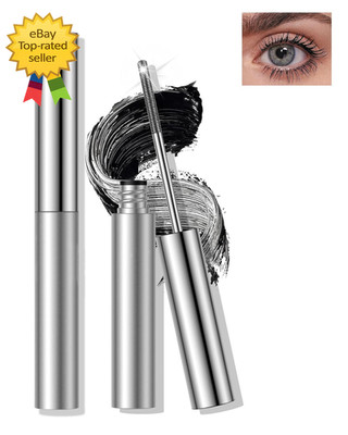 Waterproof Metal Wand Mascara Black Fiber Curling Tubing Mascara Length Volume