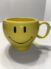 Yellow Smiley Face Coffee Mug Cup Teleflora Brand Planter Oversized 20 Ounces