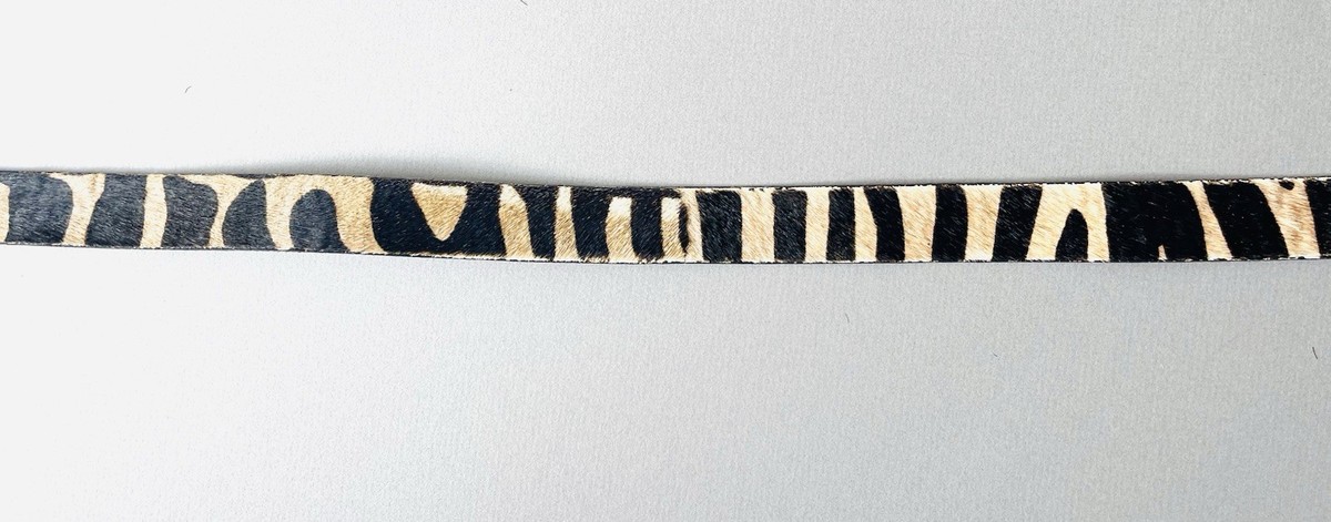Vtg Willis & Geiger Zebra Calf Hair Belt Sz 32 Exotic Snakeskin Trim Safari USA Belt Zebra Skin | TAG® Safari main image 3