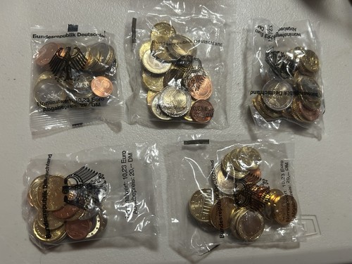 Germany Full Set of Five 2002 starter kits - A, D, F, G, J Mint Marks