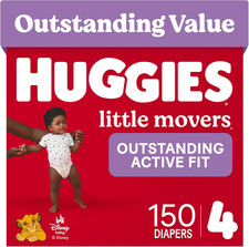 Huggies Little Movers Diapers Size 4 150 Count