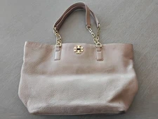 Tory Burch Beige Soft Leather Mercer Tote
