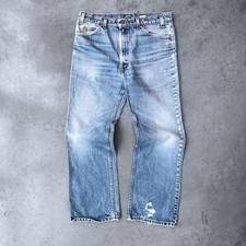 Vintage 80s Levi's 517 Denim Jeans Bootcut Flare Light Mid Wash Faded 33 x 27.5