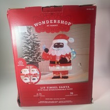 WONDERSHOP At Target Lit Tinsel Santa 32  Height Open Box