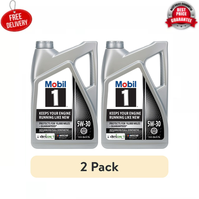 #ad 2 pack Mobil 1 Advanced Full Synthetic Motor Oil 5W 30 5 Quart FREESHIPPING $54.99