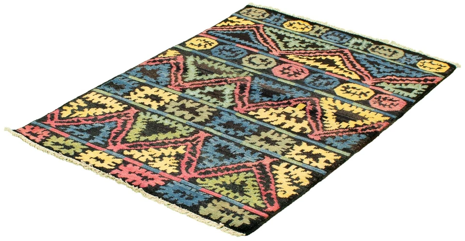 4'0" x 5'9" Hand Knotted Area Rug Traditional Oriental Wool Carpet - Image 3 of 4