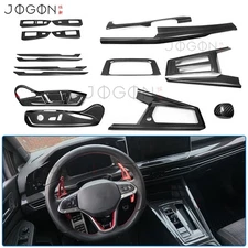 Carbon For VW Golf MK8 MK8.5 GTI GTD GTE R Console Dashboard Interior Kits Trim