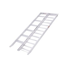 Black Widow Aluminum Motorcycle Ramp, Folding Ramps with Steps, 750 Lbs Capac...