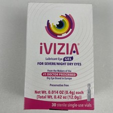 IVIZIA Preservative Free Lubricant Eye Gel 30 Vials Povidone 0.5 Exp 2028/02
