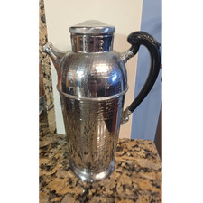 Krome Kraf Hammered Metal Cobbler Cocktail Sh...