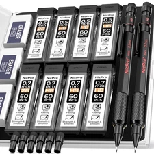 Nicpro 0.5/0.7mm Mechanical Pencil Set w/ Case, MP2000 Metal Artist Mech
