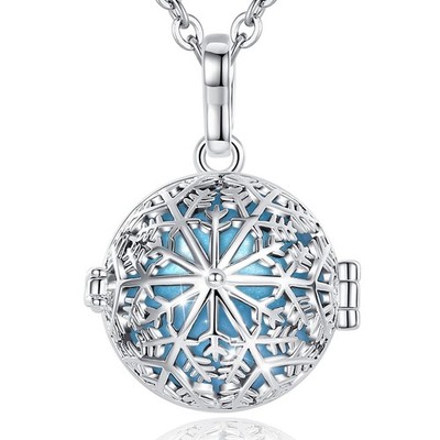 Harmony Bola Snowflake Blue Winter Snow Baby Tone Musical Chime Ball Pendant ...