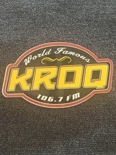 Vintage World Famous KROQ 106.7 FM Radio Vinyl Die Cut  Promo Sticker 