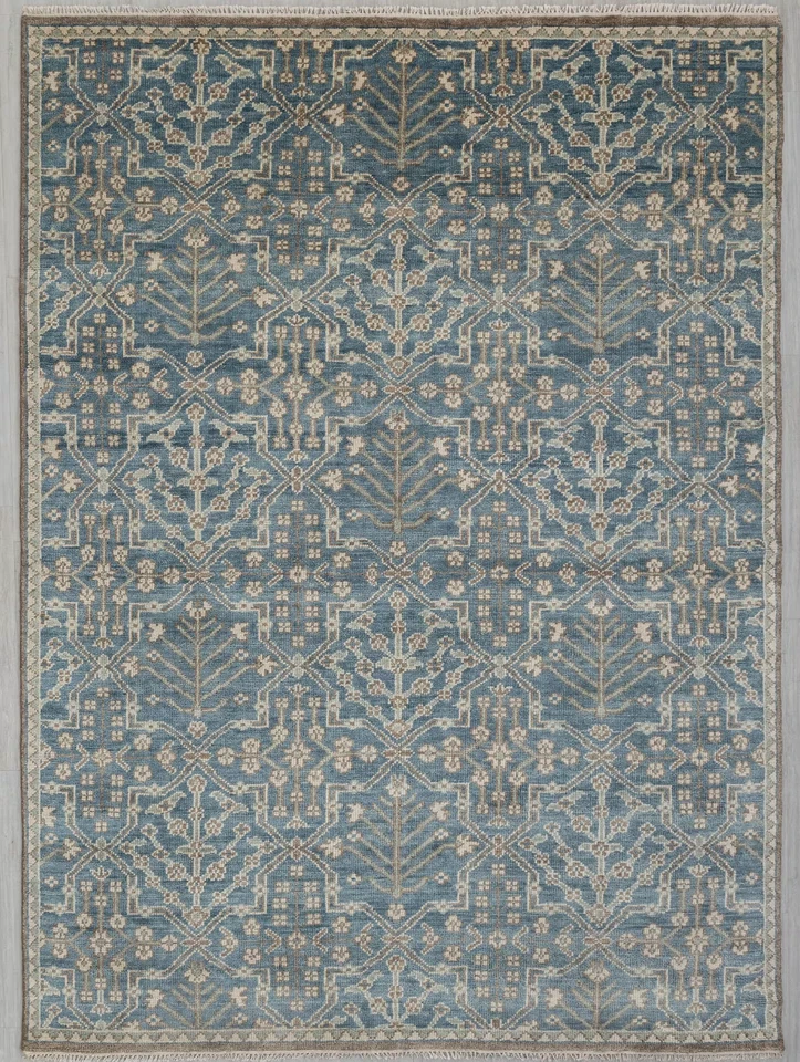 Vintage Turkish Oushak Rugs 8x10 9x12 10x14 12x15 Luxury Hand Knotted Green Rugs - Image 2 of 4
