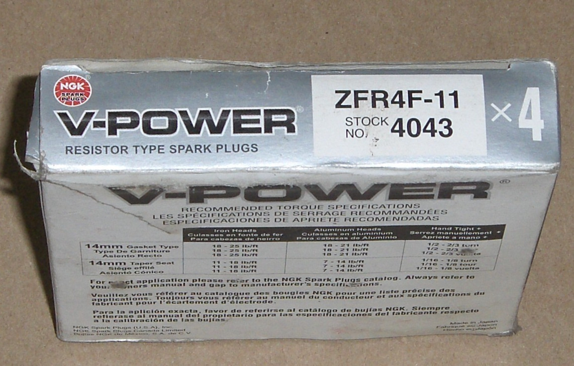 GENUINE NGK ZFR4F-11 SPARK PLUG # 4043  LOT OF 4