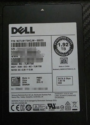 Samsung PM863 1.92TB 2.5'' SATA SSD MZ-7LM1T90 MZ7LM1T9HCJM (80%+)