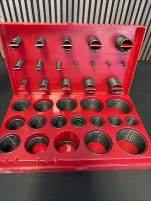 SAE Metric Rubber O-Ring Washer Assortment Set Automotive Storage Case ORing Kit