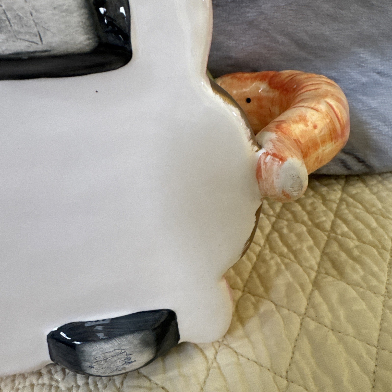 Vintage Fitz Omnibus Ceramic Easter Bunny Rabbit Car Figural Teapot