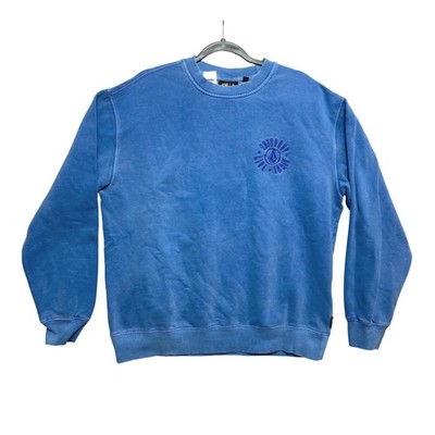 Volcom SNL Sweatshirt Mens Medium Blue Saturday Night Live Embroidered Crewneck