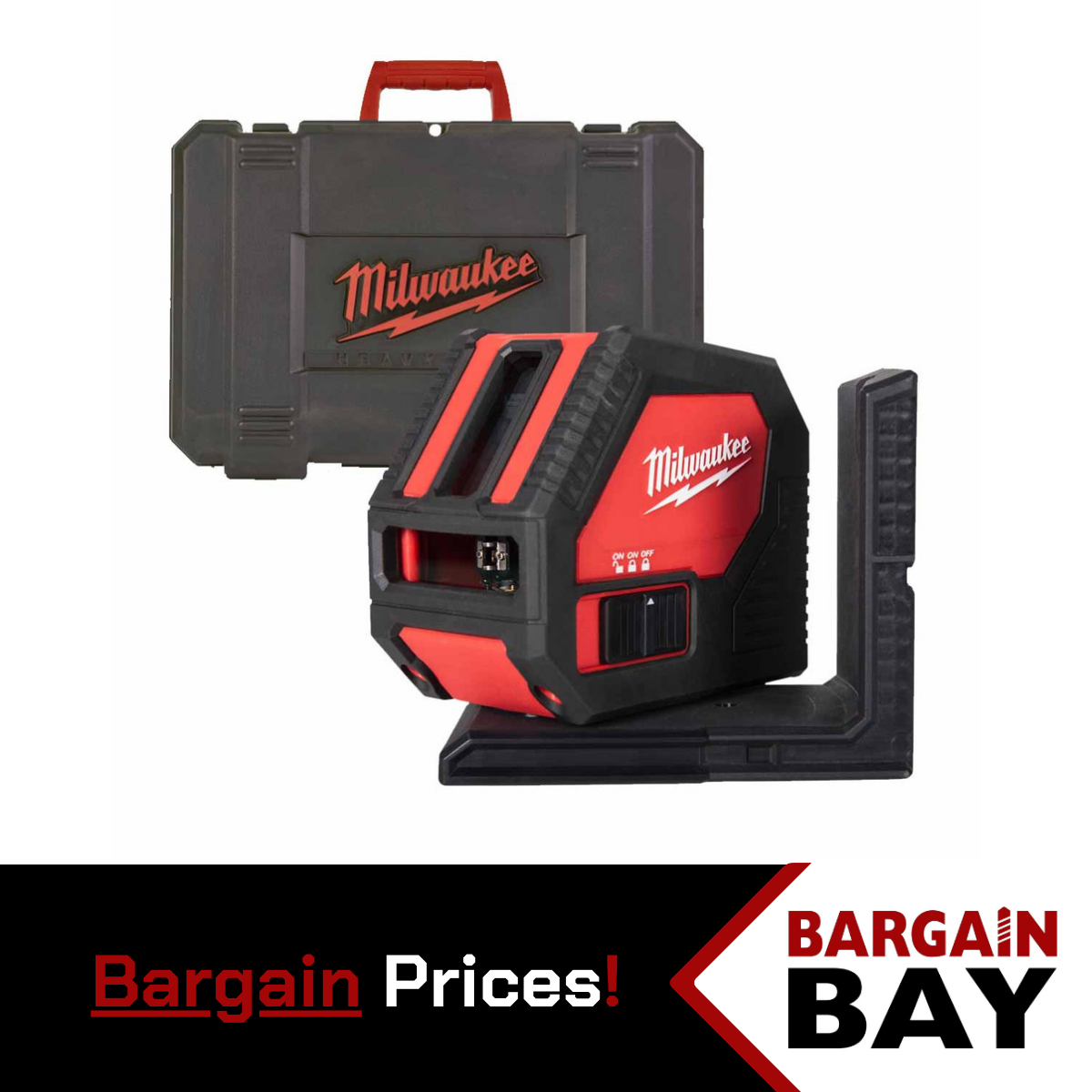 Milwaukee CLL-C Alkaline Green Cross Line Laser in a Kitbox with 4x AA Batteries