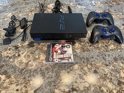 Sony PlayStation 2 SCPH-39001 NTSC-U/C Black w/2 Controllers + Cables