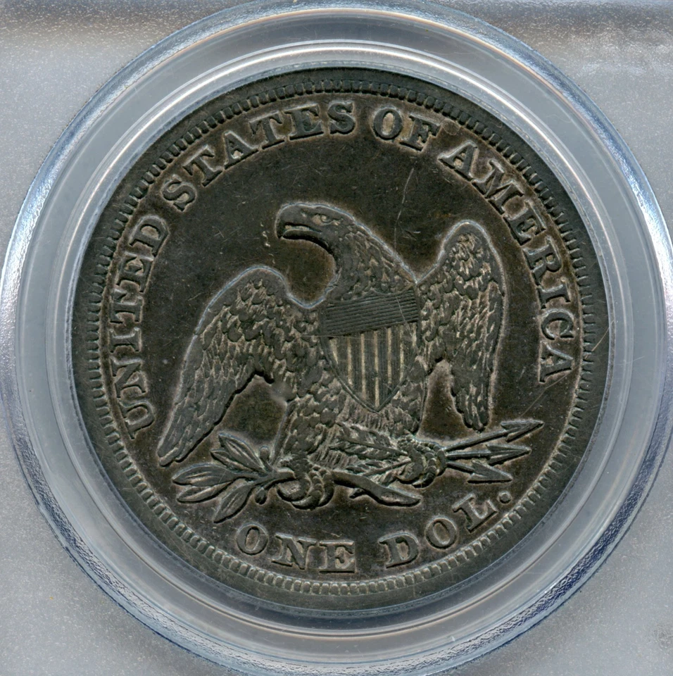 1846 Seated Liberty Silver Dollar PCGS VF 35 - Image 4 of 4