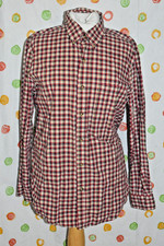 CHAPS 100% cotton MENS Medium PLAID long sleeve dress SHIRT EUC
