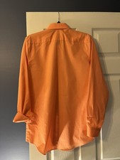 J. Ferrar Dress Shirt Men Size 14-14 1/2 32 33 Melon-Long Sleeve-Dress Shirt