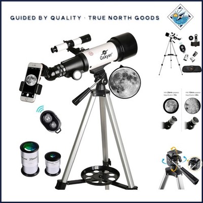 Travel-Friendly Telescope with Reflex Finderscope and Adjustable Magnification
