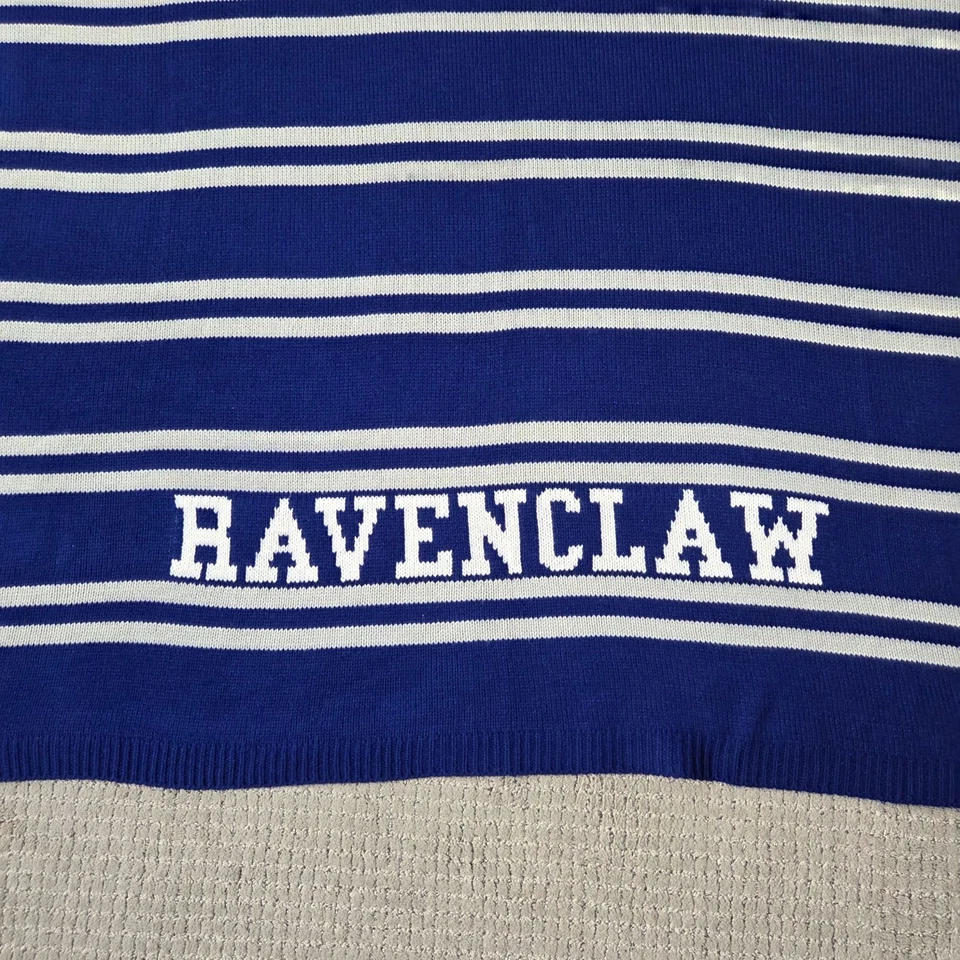 Manta Pottery Barn Teen Harry Potter Ravenclaw azul a rayas 50x60 Foto 2 de 4