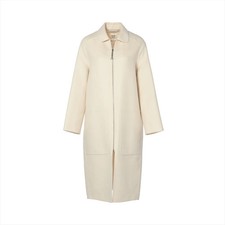 Herm s Cha ne d'Ancre 23SS Cashmere Long Coat 34 Ladies' Ivory 3E0124DA 36-7101