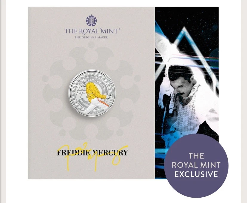 Freddie Mercury - Queen sealed £5 Coloured coin Royal Mint -Available by 28 Nov  - Image 2 of 4
